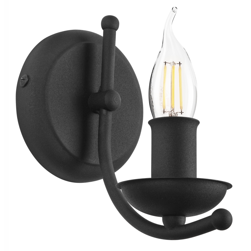 Wandleuchte LUCY 1xE14/60W/230V schwarz