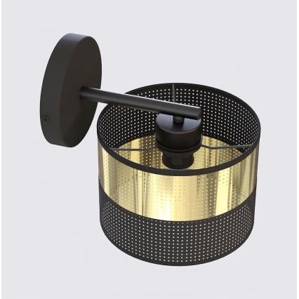 Wandleuchte LUX 1xE27/15W/230V schwarz/gold