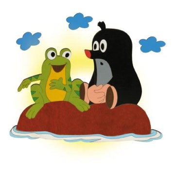 Wandleuchte Maulwurf mit Frosch