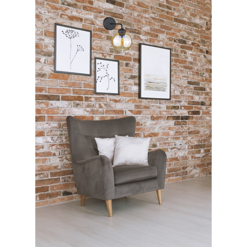 Wandleuchte MELLE BLACK 1xE27/60W/230V