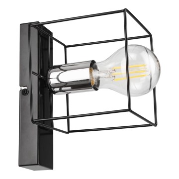 Wandleuchte MIKA 1xE27/60W/230V schwarz/glänzendes Chrom