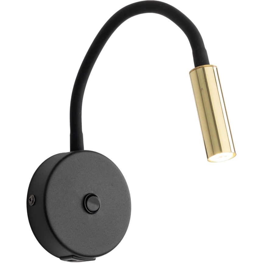 Wandleuchte mit USB-Anschluss LAGOS 1xG9/3W/5V 4000K schwarz/golden