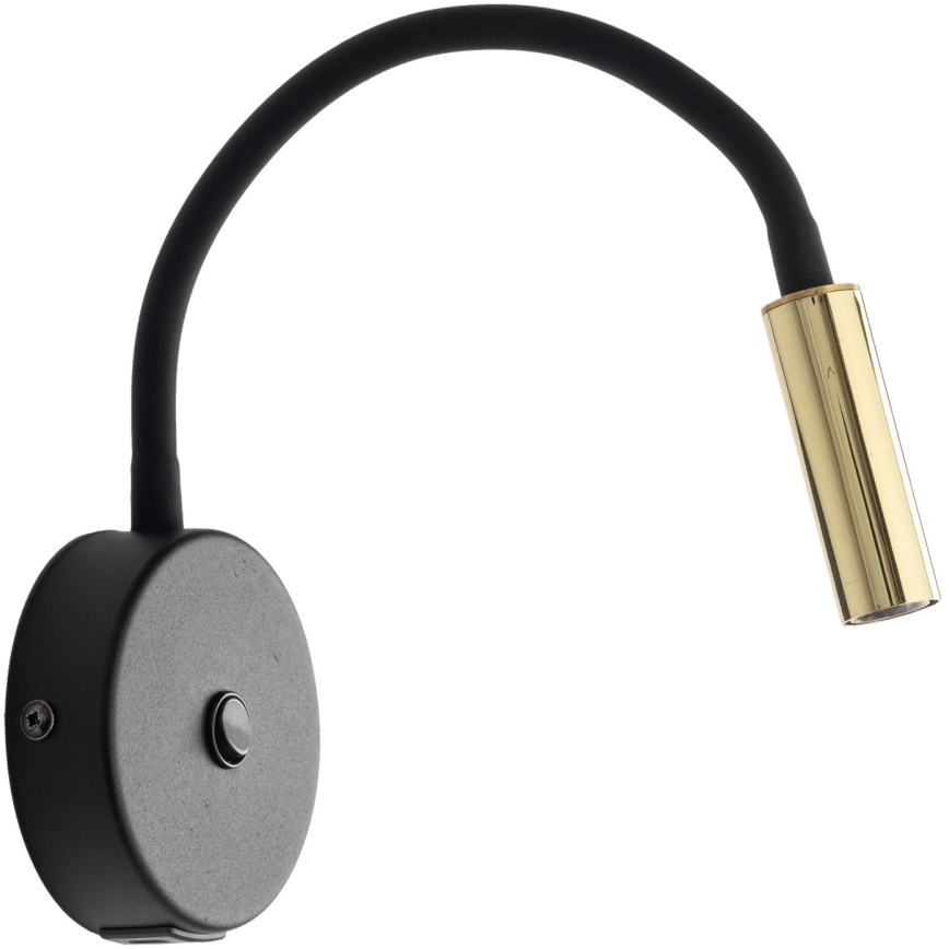 Wandleuchte mit USB-Anschluss LAGOS 1xG9/3W/5V 4000K schwarz/golden