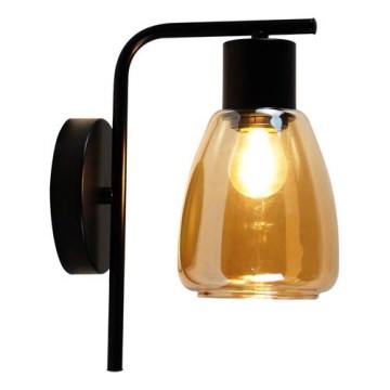 Wandleuchte MOLDO 1xE27/40W/230V schwarz/rauchig beige