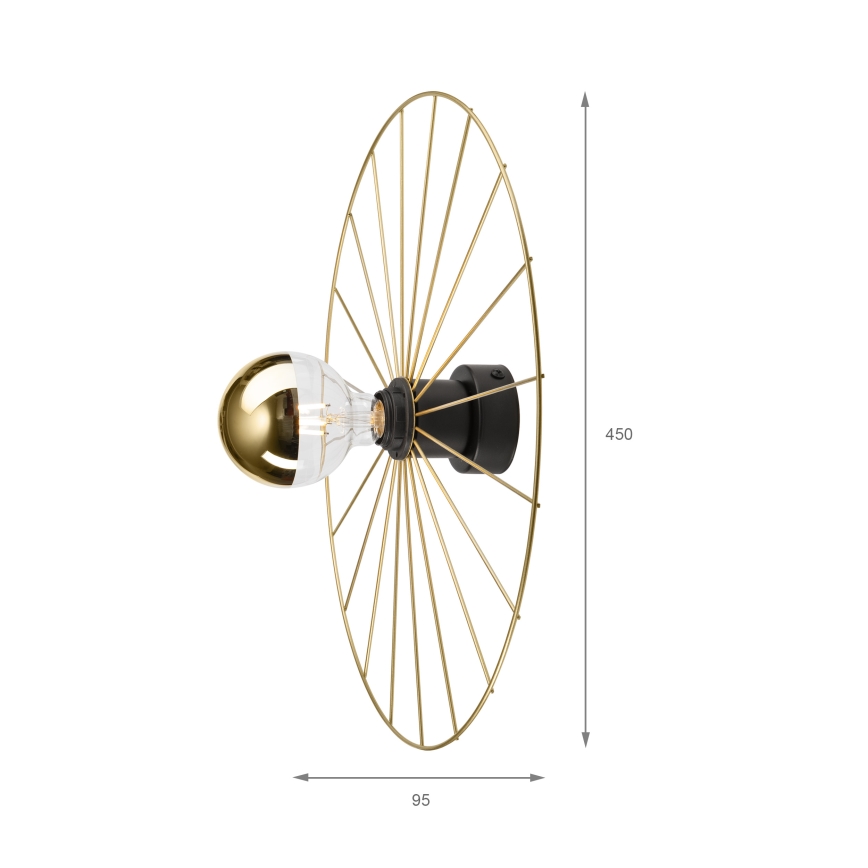 Wandleuchte MONTANA 1xE27/15W/230V d 45 cm golden