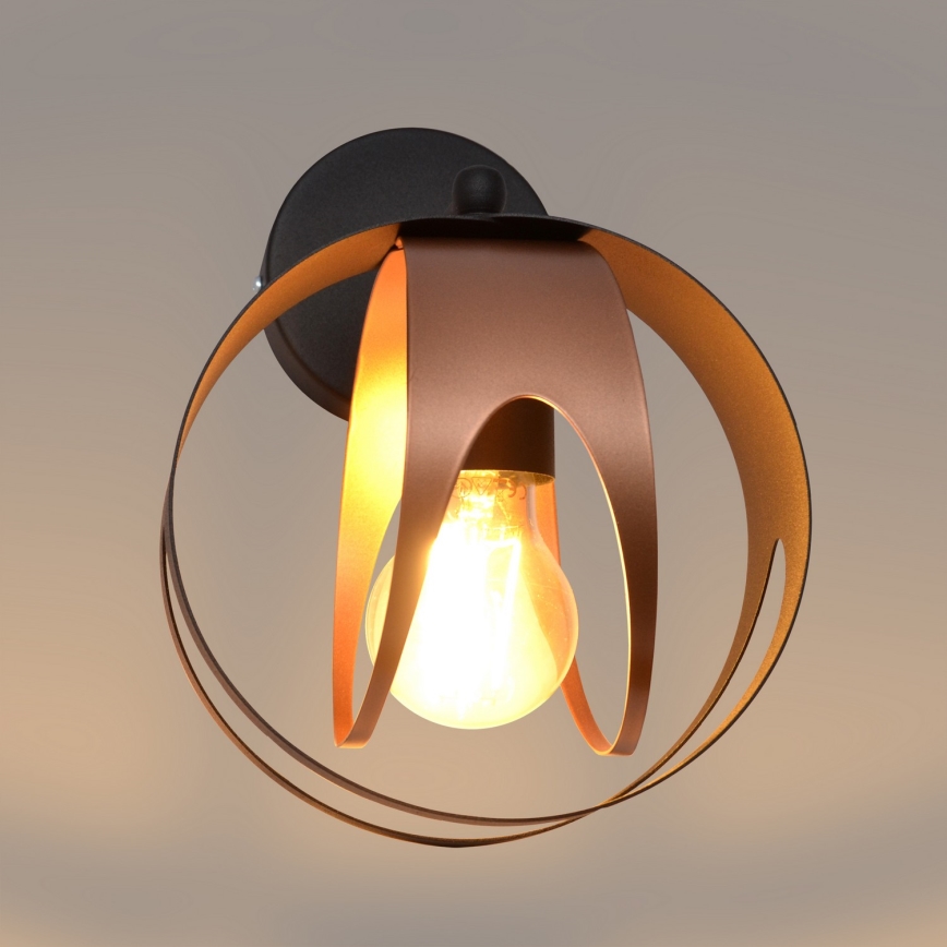 Wandleuchte MOONLIGHT 1xE27/15W/230V schwarz/Kupfer