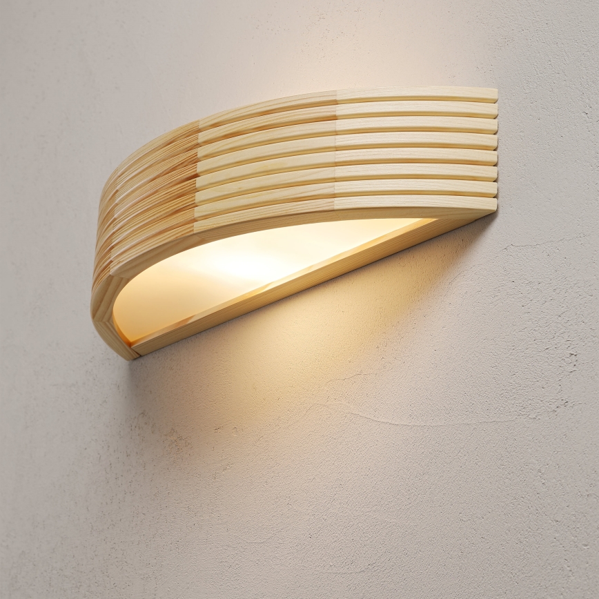 Wandleuchte NATURAL MODERN 1xE27/15W/230V Kiefer