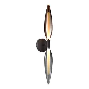 Wandleuchte NORDIC 2xG9/5W/230V schwarz-chrom/kupfer
