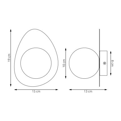 Wandleuchte OVO 1xG9/8W/230V weiß