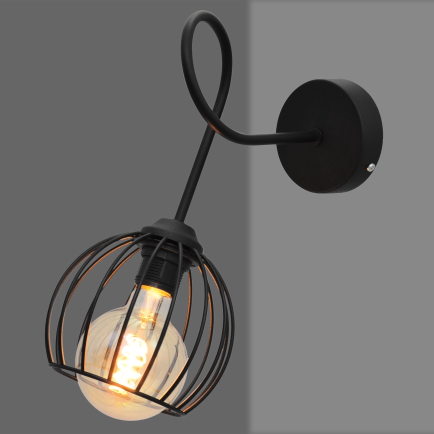 Wandleuchte OXFORD 1xE27/15W/230V schwarz