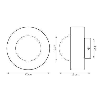 Wandleuchte OZZY 1xG9/8W/230V beige