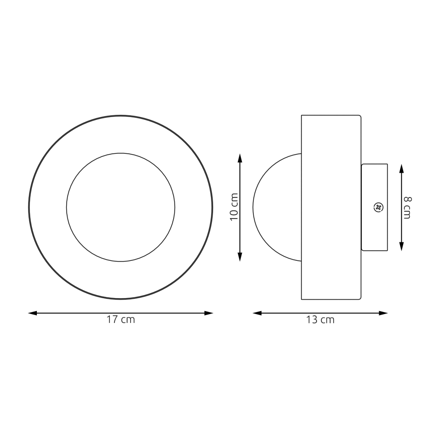 Wandleuchte OZZY 1xG9/8W/230V weiß