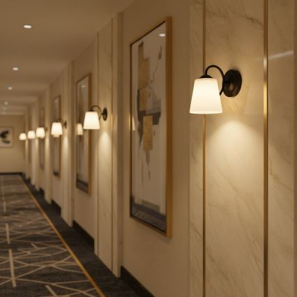 Wandleuchte PAFOS 1xE27/15W/230V schwarz