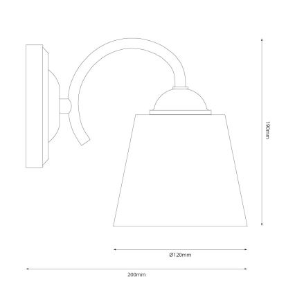 Wandleuchte PAFOS 1xE27/15W/230V schwarz