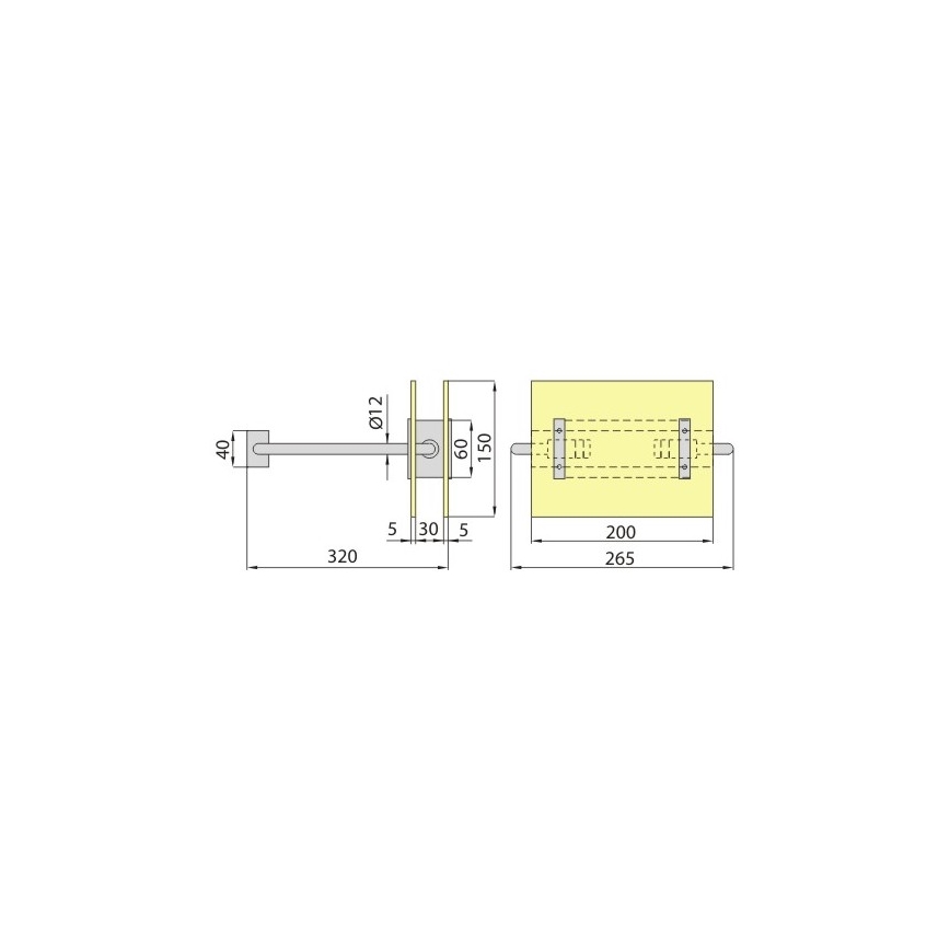 Wandleuchte PALIA R7s/100W/230V