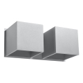 Wandleuchte QUAD 2xG9/40W/230V grau