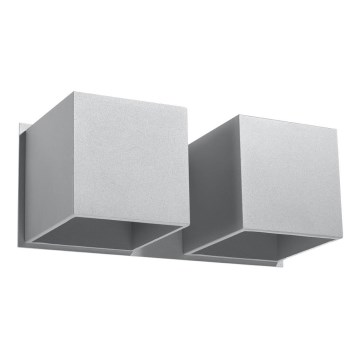 Wandleuchte QUAD 2xG9/40W/230V grau