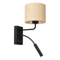 Wandleuchte RATTAN 1xE27/60W+1xG9/8W/230V Rattan