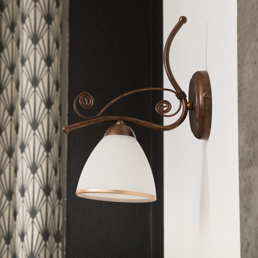 Wandleuchte RETRO II 1xE27/60W/230V bronzen