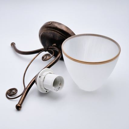 Wandleuchte RETRO II 1xE27/60W/230V bronzen