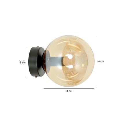 Wandleuchte ROSSI 1xE14/10W/230V schwarz/beige