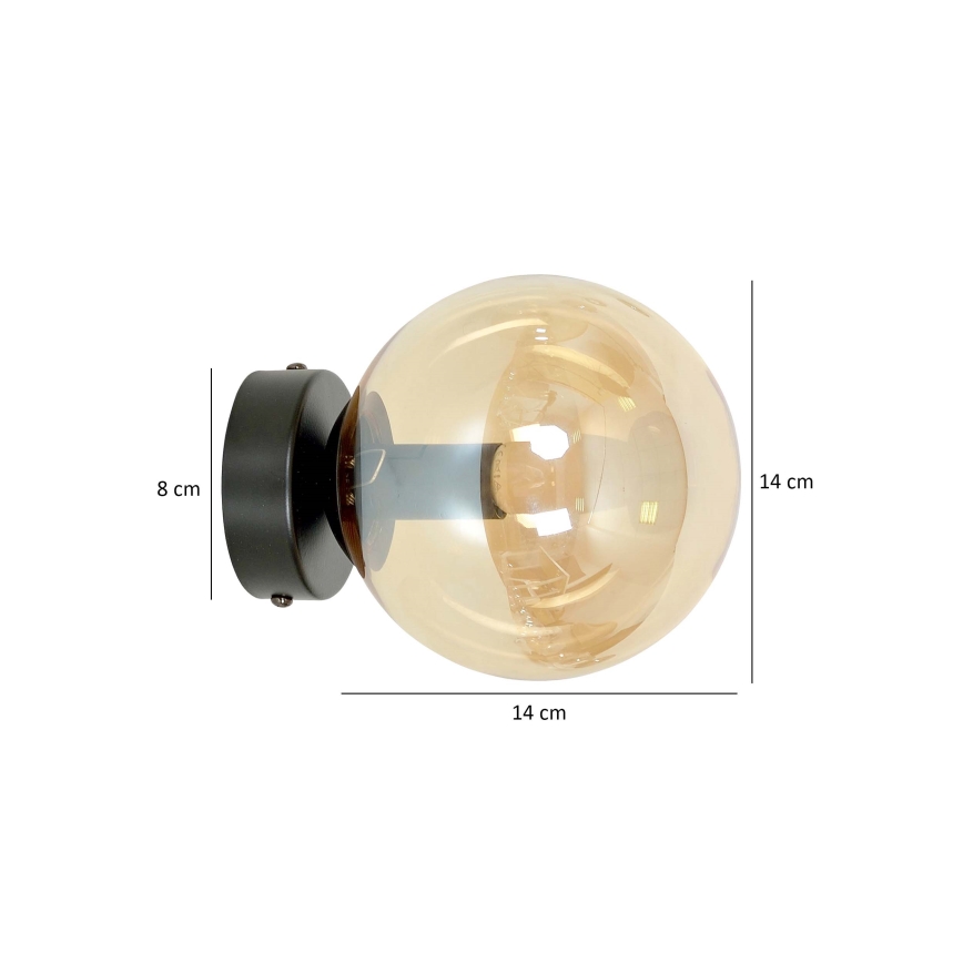Wandleuchte ROSSI 1xE14/10W/230V schwarz/beige