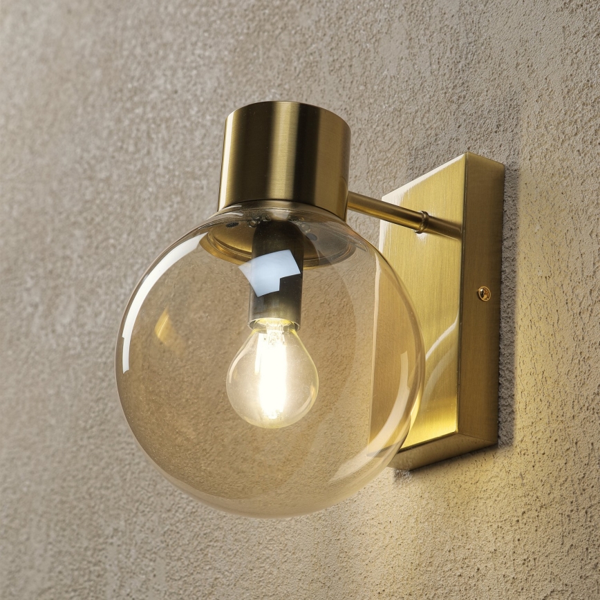 Wandleuchte SFERIO 1xE14/5W/230V Messing/rauchiges Beige