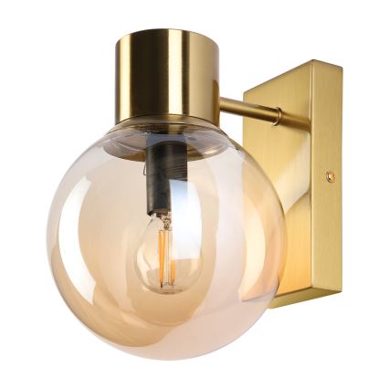 Wandleuchte SFERIO 1xE14/5W/230V Messing/rauchiges Beige