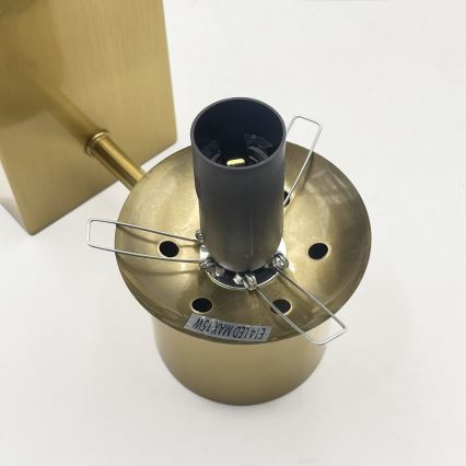 Wandleuchte SFERIO 1xE14/5W/230V Messing/rauchiges Beige