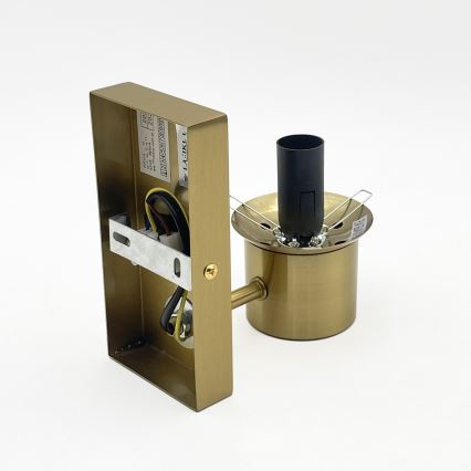 Wandleuchte SFERIO 1xE14/5W/230V Messing/rauchiges Beige