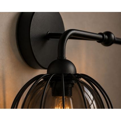 Wandleuchte SOLO BLACK 2xE27/60W/230V
