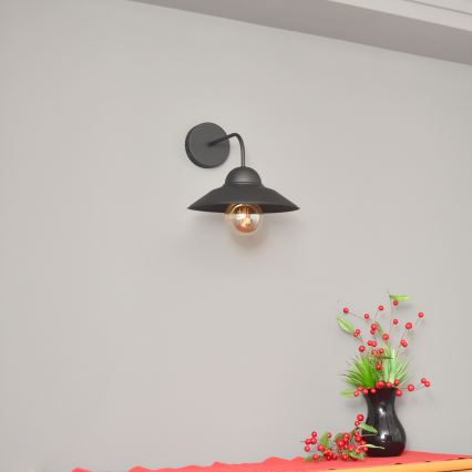 Wandleuchte SORAPIS 1xE27/15W/230V schwarz