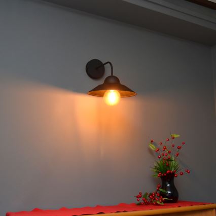 Wandleuchte SORAPIS 1xE27/15W/230V schwarz