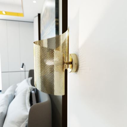 Wandleuchte SPIRAL 1xG9/8W/230V golden