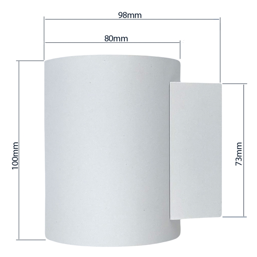 Wandleuchte SQUALLA TUBA 1xG9/50W/230V weiß/golden