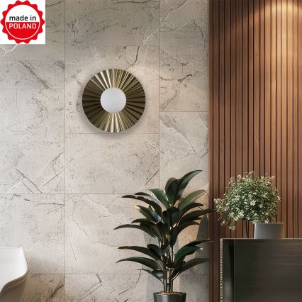 Wandleuchte SUNPLISS 1xG9/10W/230V Ø 30 cm goldfarben/cremefarben