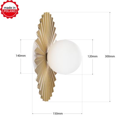 Wandleuchte SUNPLISS 1xG9/10W/230V Ø 30 cm goldfarben/cremefarben