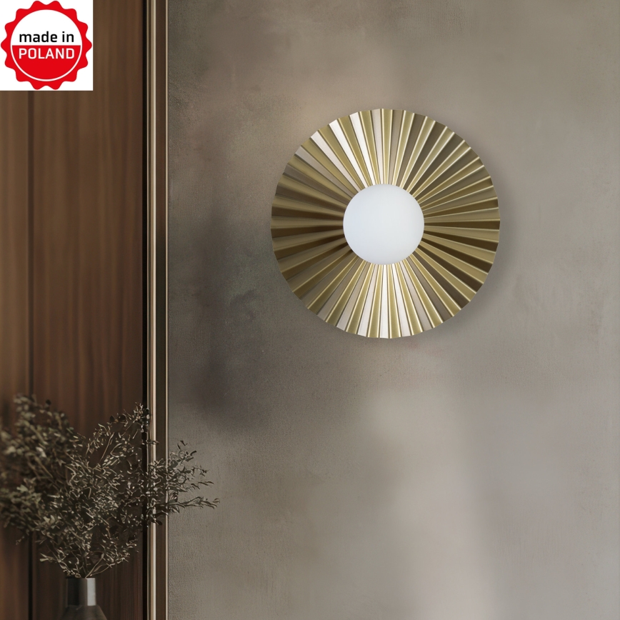 Wandleuchte SUNPLISS 1xG9/10W/230V Ø 35 cm Gold/Creme