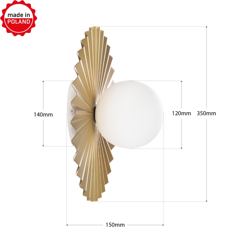 Wandleuchte SUNPLISS 1xG9/10W/230V Ø 35 cm Gold/Creme