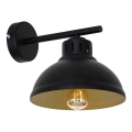 Wandleuchte SVEN 1xE27/15W/230V schwarz/golden