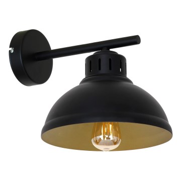 Wandleuchte SVEN 1xE27/15W/230V schwarz/golden