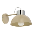 Wandleuchte TEDI 1xE27/60W/230V beige/glänzendes Chrom