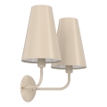 Wandleuchte TORTOLA 2xE14/15W/230V beige