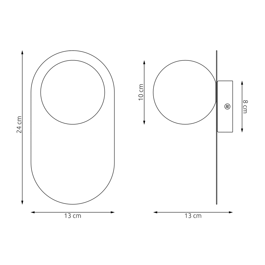 Wandleuchte VIVA 1xG9/8W/230V schwarz