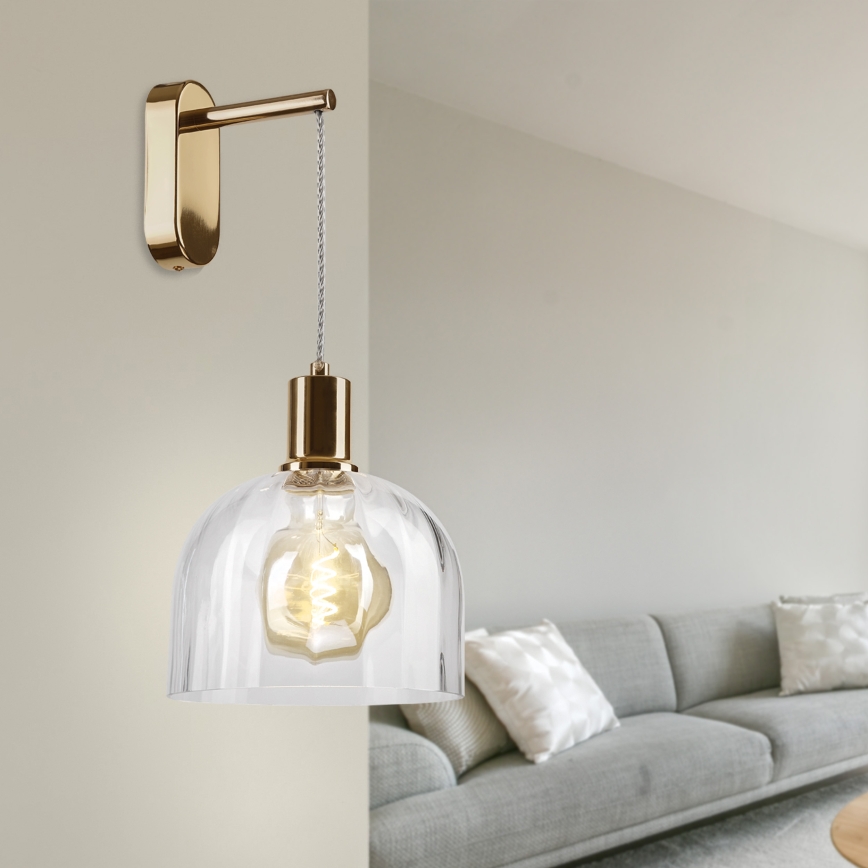 Wandleuchte VIVE 1xE27/15W/230V goldfarben
