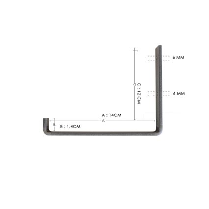 Wandregal 16x40 cm Fichte
