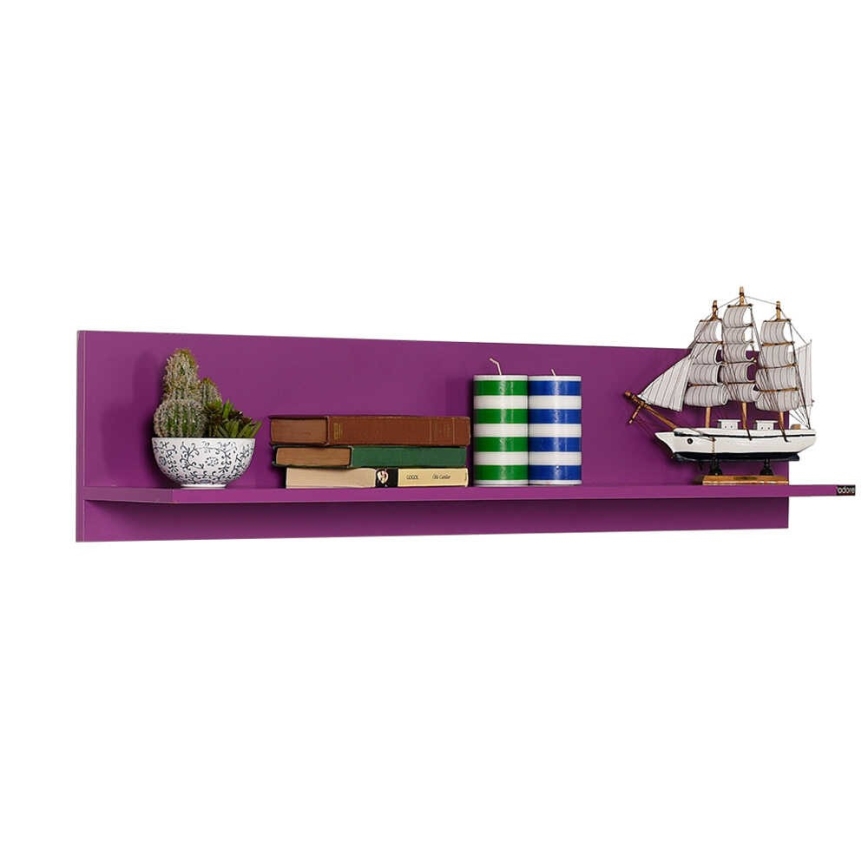 Wandregal 25x120 cm lila