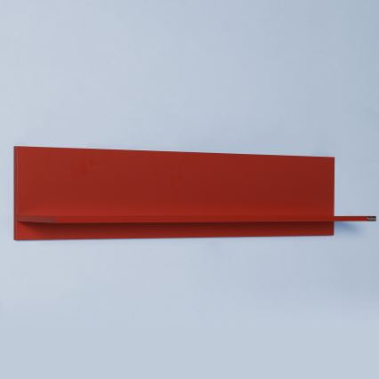 Wandregal 25x120 cm rot