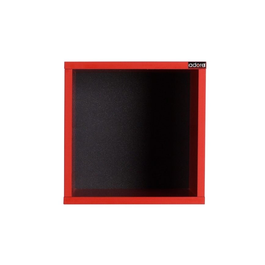 Wandregal 33x33 cm rot