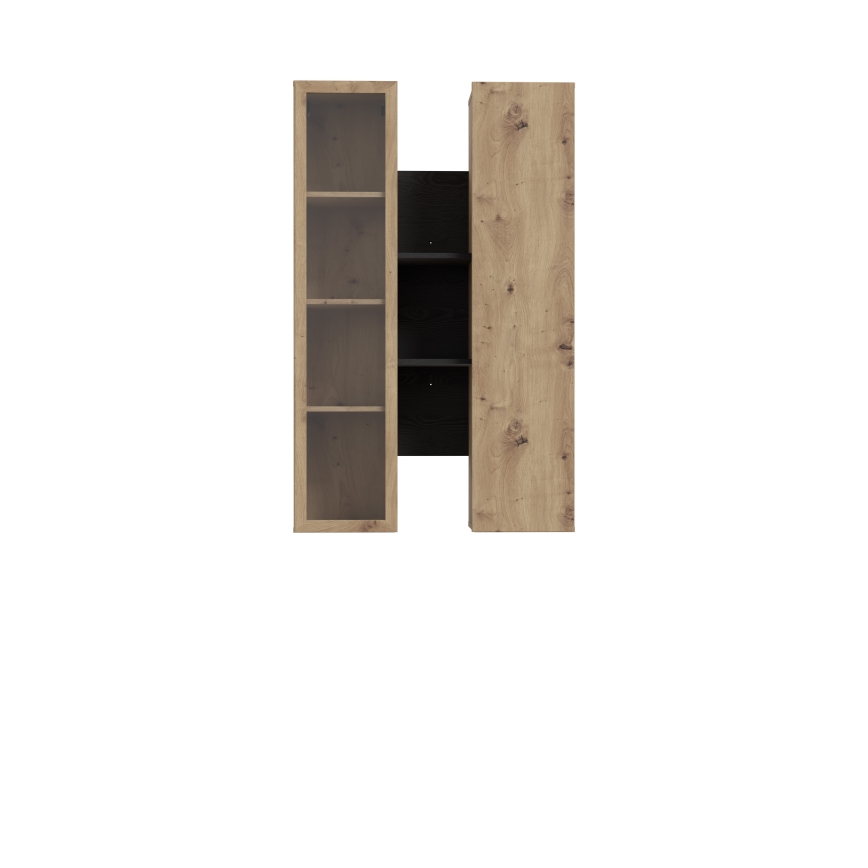 Wandregal INAR Eiche/Schwarz